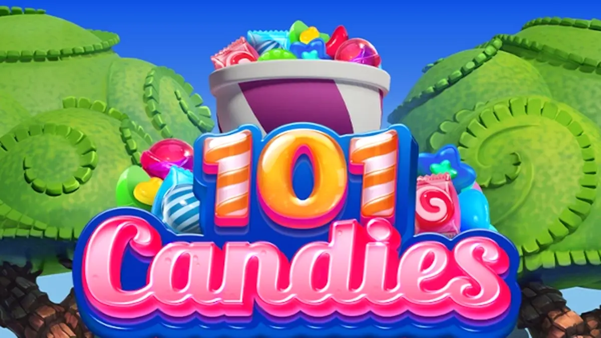 Makulay na disenyo ng 101 Candies slot machine